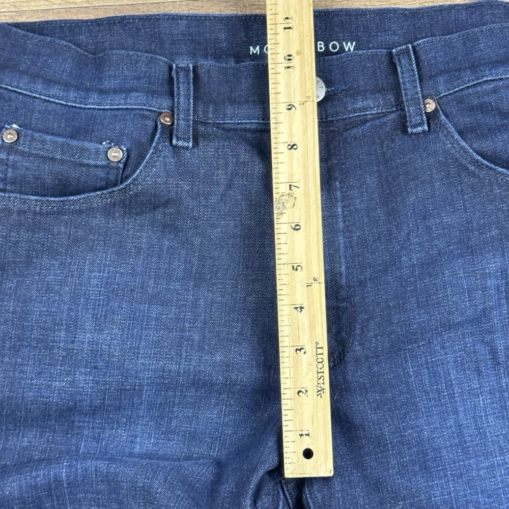 Mott and Bow Jeans Mens 33x32 Blue Slim Straight 5-Pocket Dark Denim - Picture 7 of 9